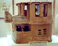 Ricostruzione della casa minoica di Archahnes (Creta) - 17° secolo a.c.