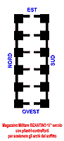 magazzino militare bizantino 11 secolo con pilastri-contrafforti per sostenere gli archi del soffitto